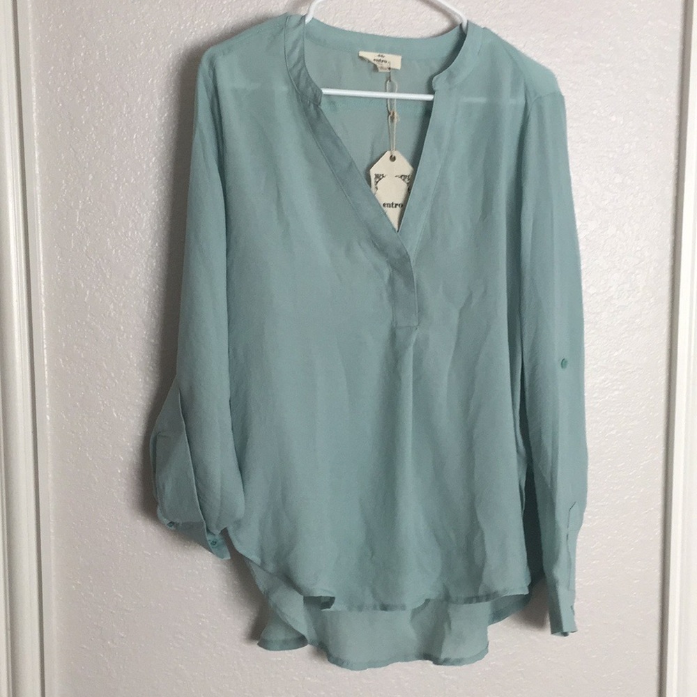 Mint Shift Top
